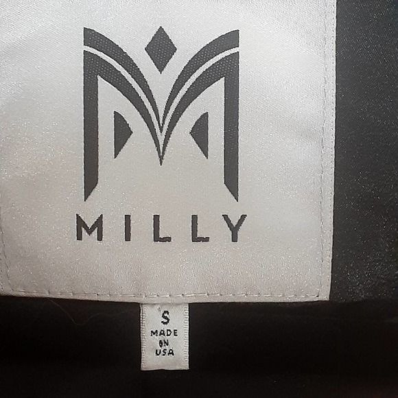 Milly Cropped Black and Gold Sequin Jacket Size Small Cropped Sleeves - Picture 2 of 5